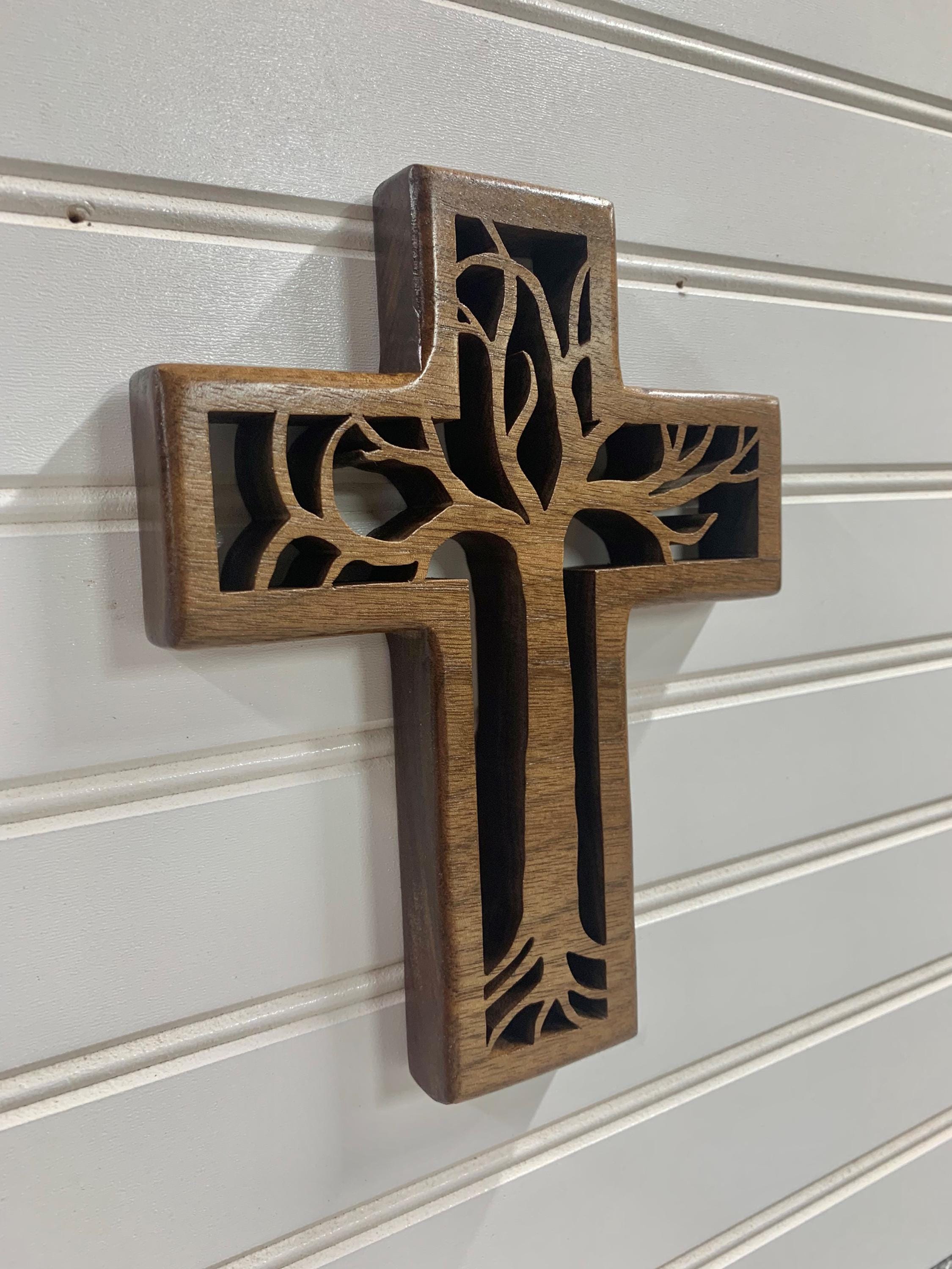 Tree of Life Cross Small Handmade Wall