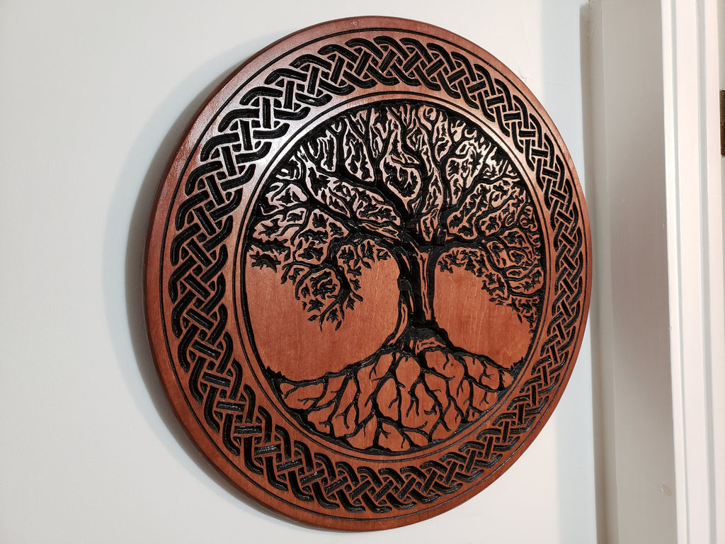 Tree of Life Inspired Wood Carving