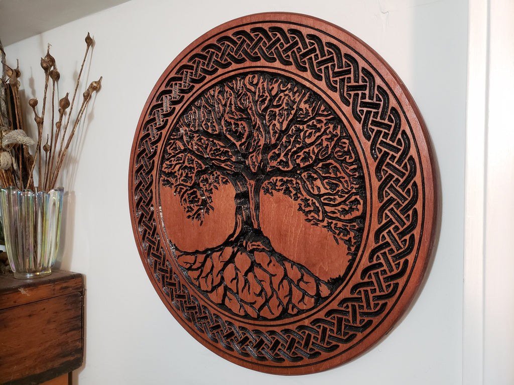 Tree of Life Inspired Wood Carving