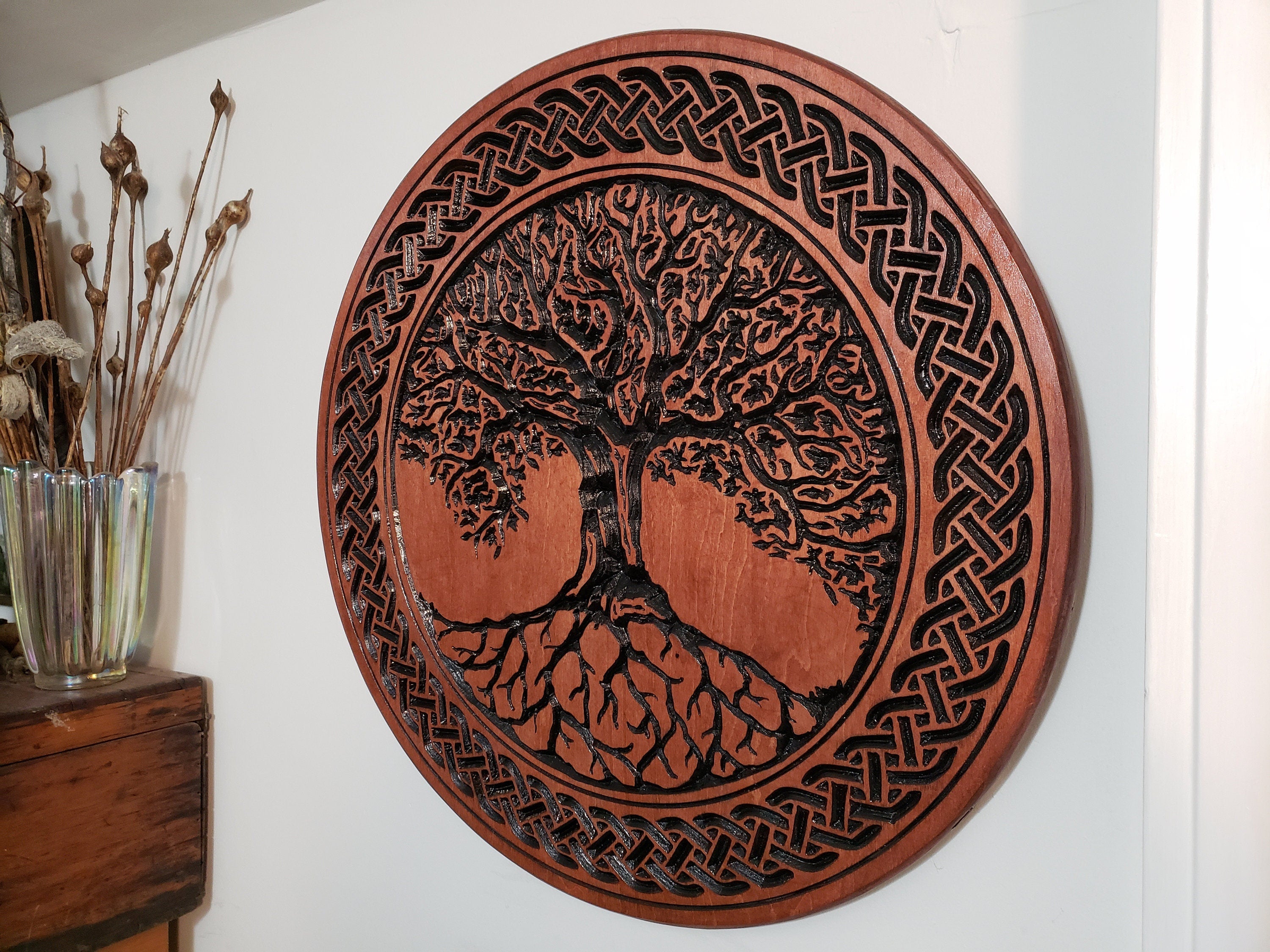 Tree of Life Inspired Wood Carving