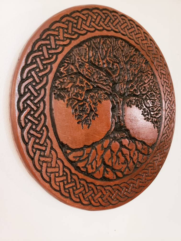 Celtic Tree of Life Inspired Wood Carving