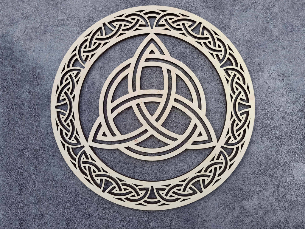 Trinity knot wood wall decor