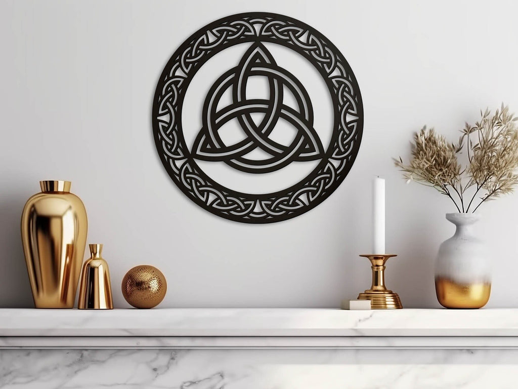 Trinity knot wood wall decor