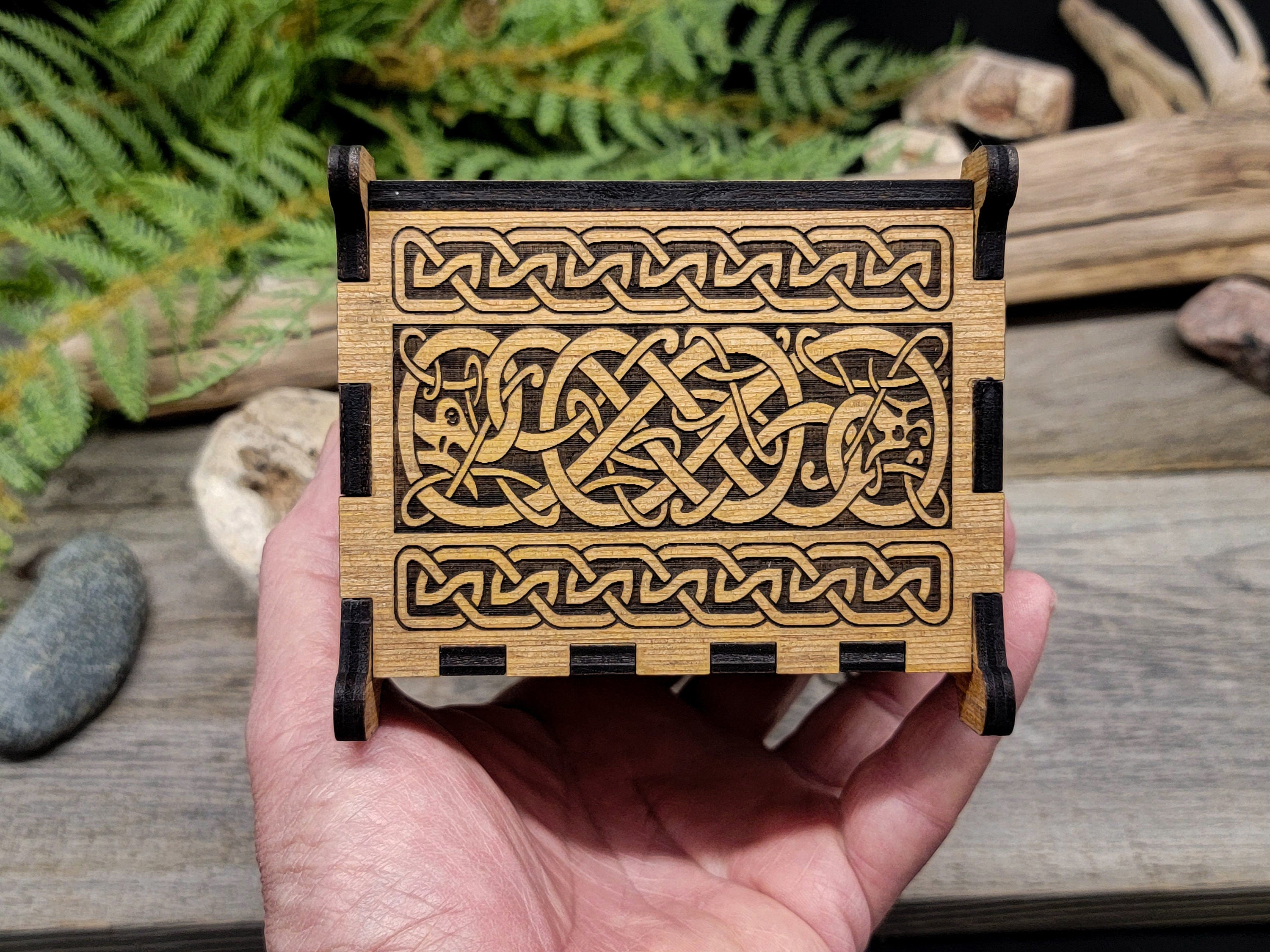 Viking Keepsake Box Norse Runes Scandinavian Pagan