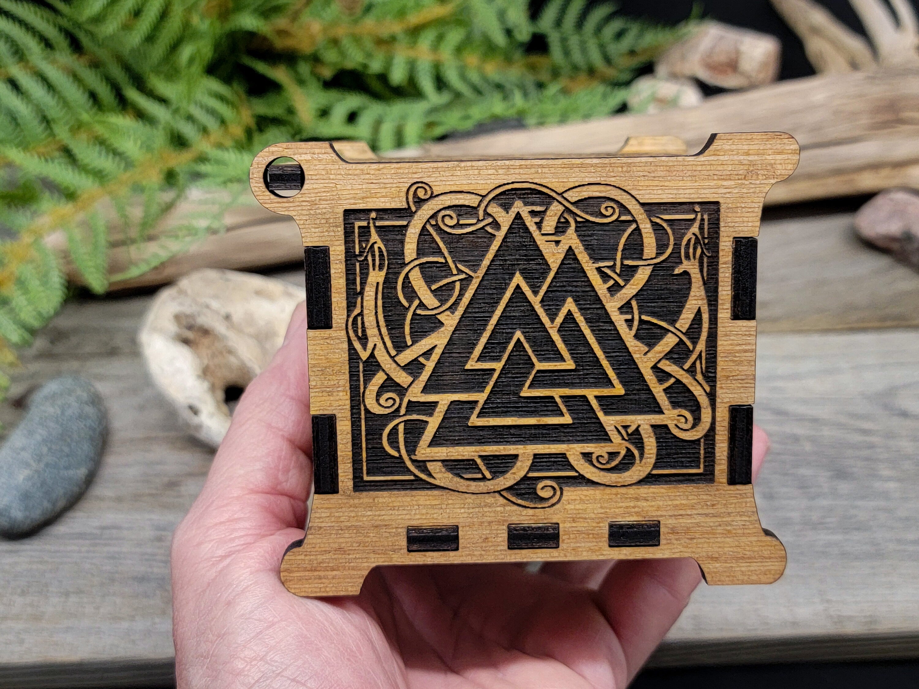 Viking Keepsake Box Norse Runes Scandinavian Pagan