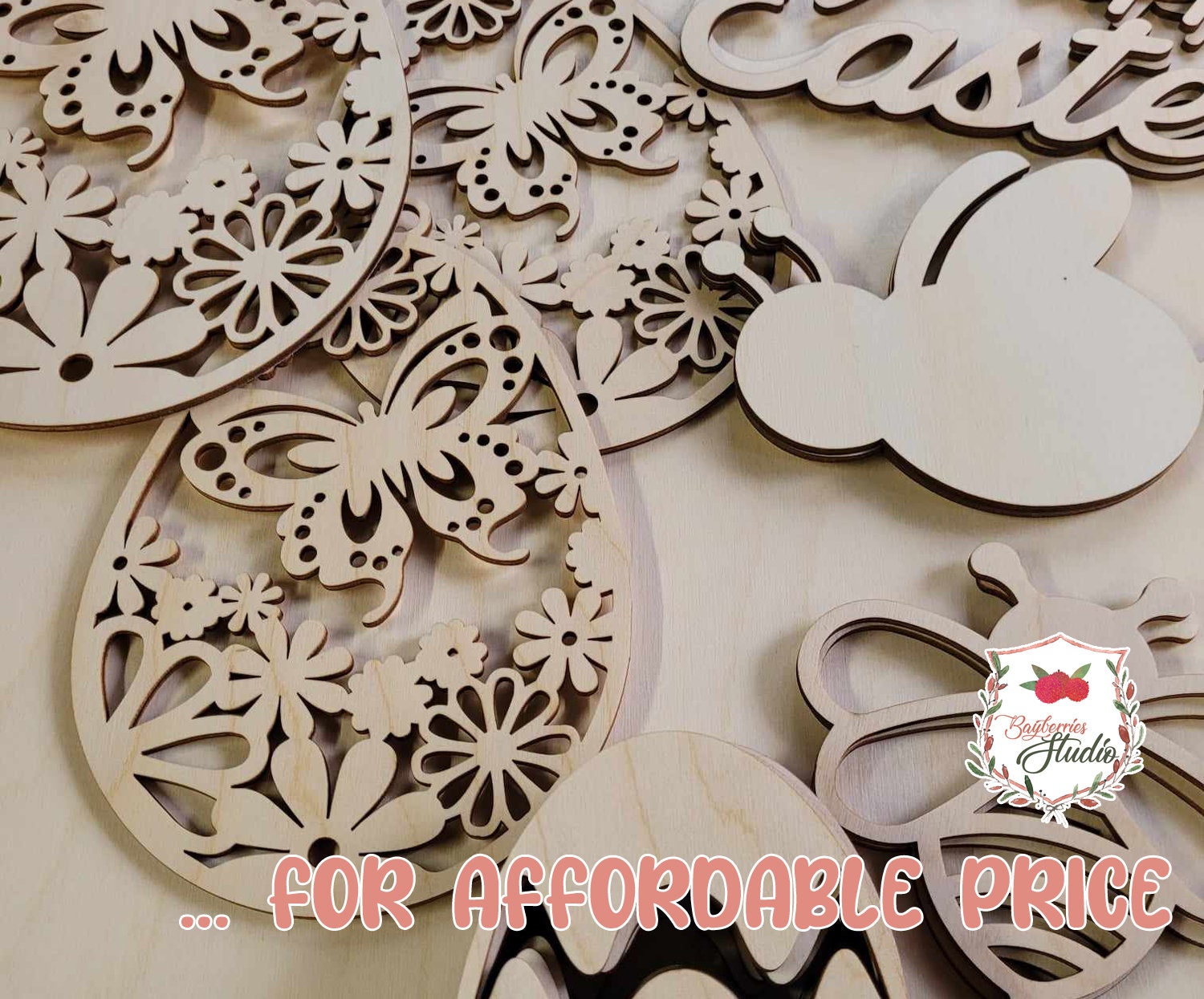 Laser Cut Unfinished Wood Cutout Shapes