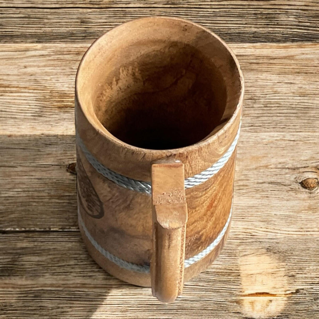 Authentic Wooden Tankard with Celtic Tree