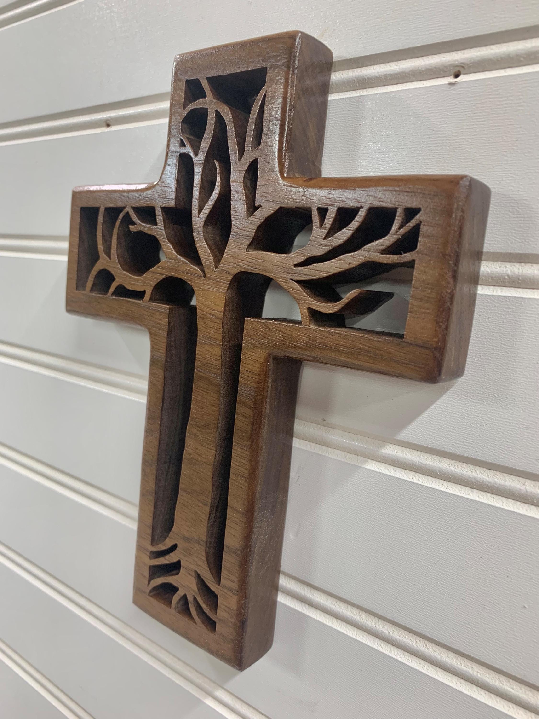 Tree of Life Cross Small Handmade Wall