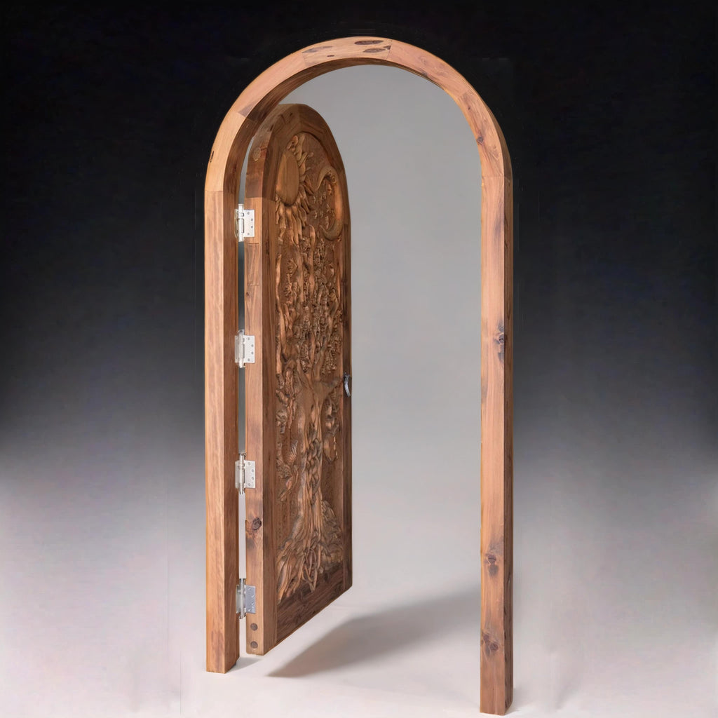 Tree of Life Carved Wooden Door